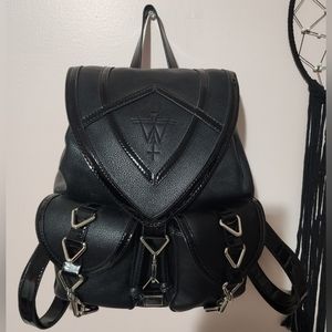 Dollskill Widow Vegan Faux Leather Gothic Backpack Bag
